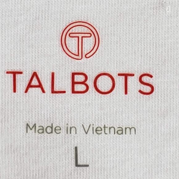 Talbots Sweatshirt Womens Size Large L Pullover Cotton Stretch Boxy Pink Red - Picture 6 of 8